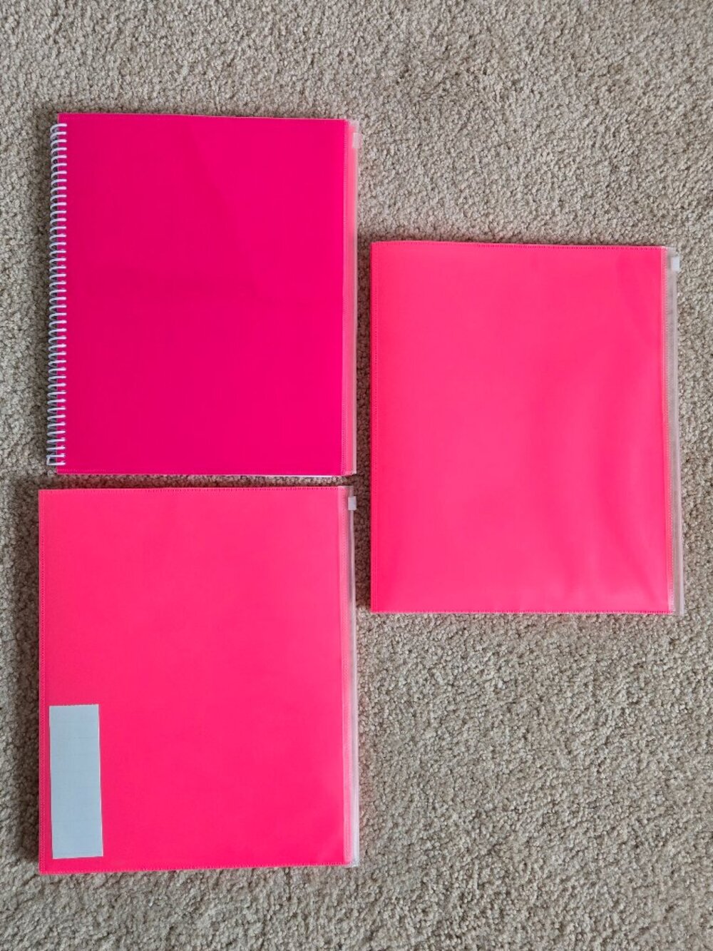Bright pink Notebook/ folders bundle set